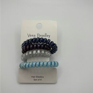 Vera Bradley Blue and Silver Hair Elastics